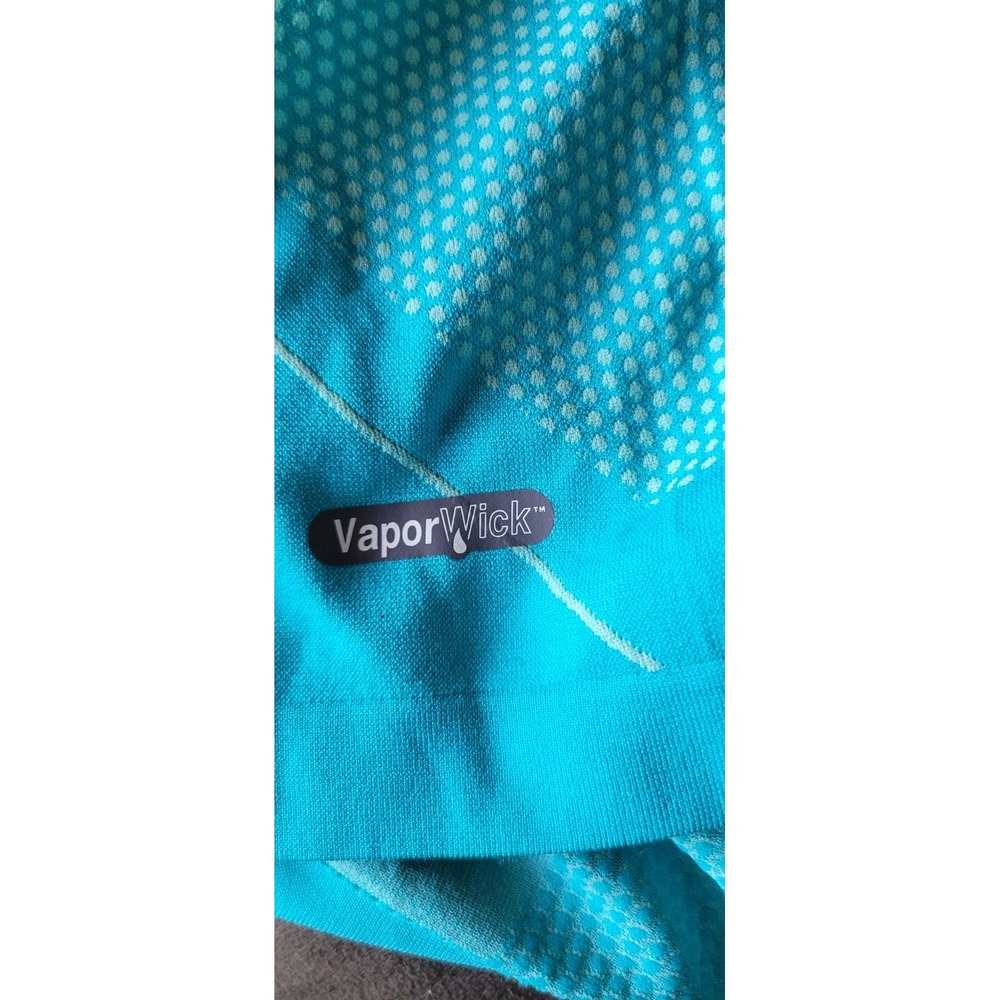 The North Face T-Shirt Women S Teal V-Neck Short Sleeve Athletic Tee Top - Picture 5 of 6